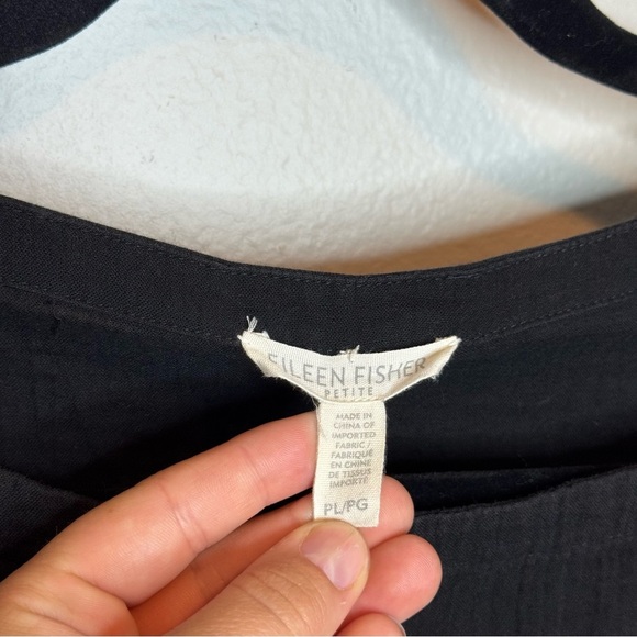 Eileen Fisher 100% Organic Cotton Short Sleeve Mini Dress Pockets - Picture 5 of 8